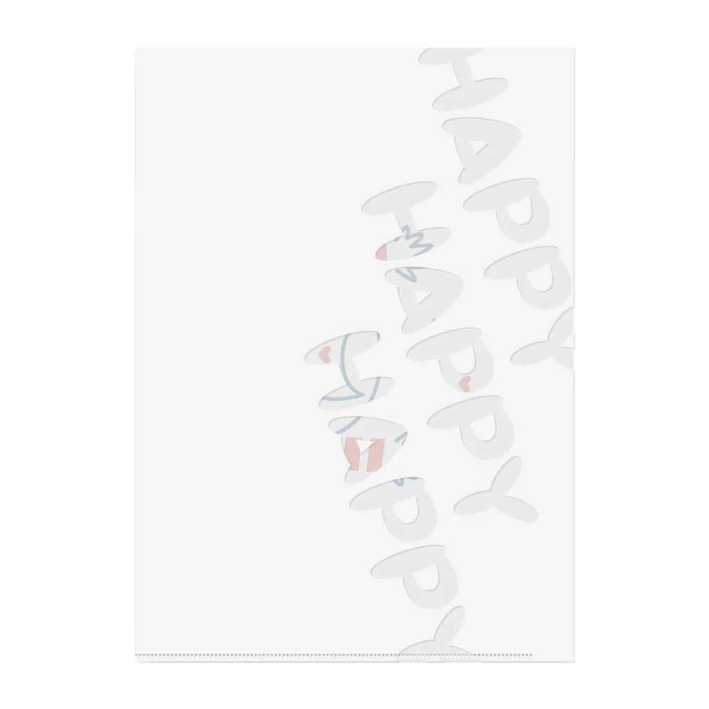 8anna storeのHAPPY HAPPY HAPPY！クリアファイル Clear File Folder