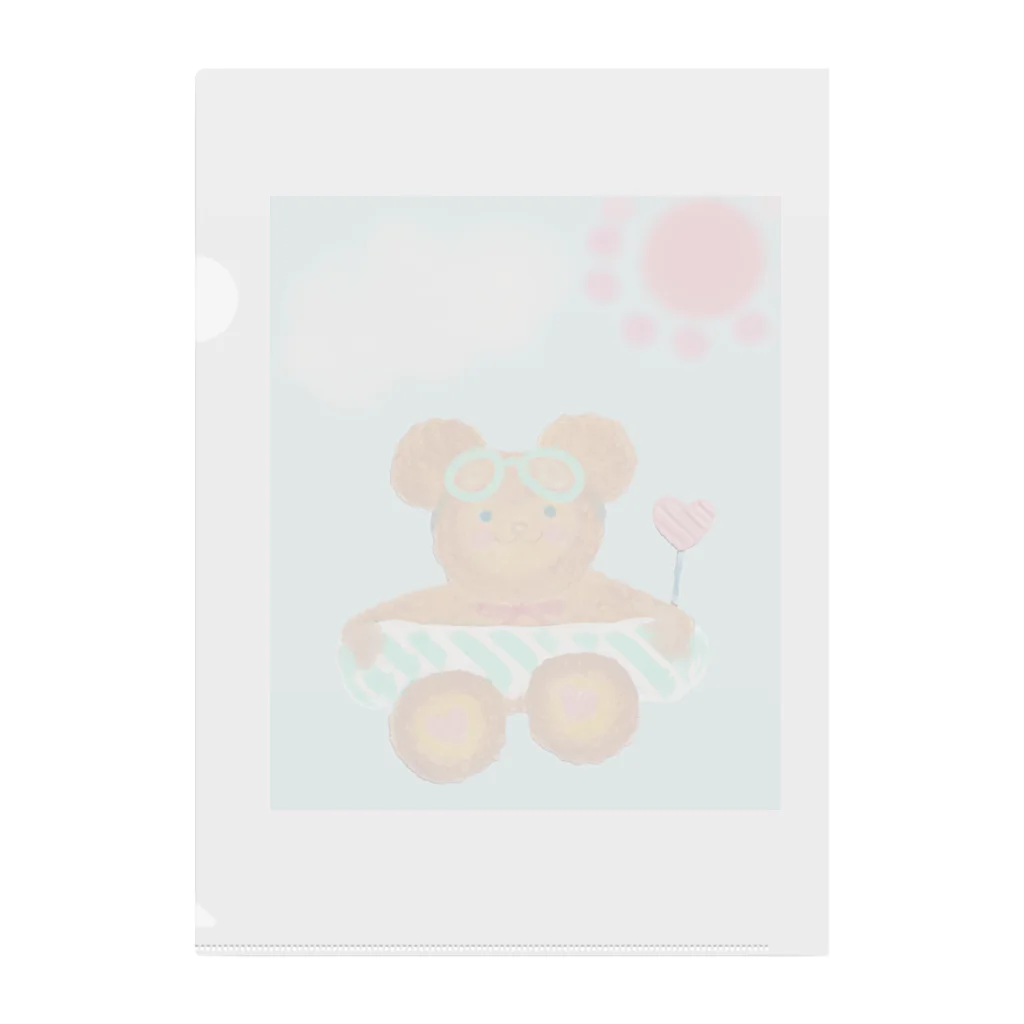 merryG    のモコモコのくま  サマータイム Clear File Folder