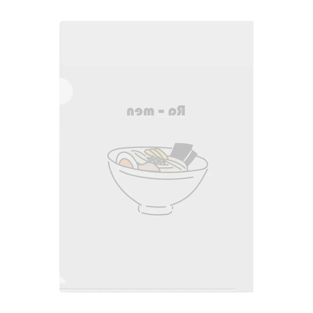 /logo.pngのラーメン 好き。麺の色付き クリアファイル