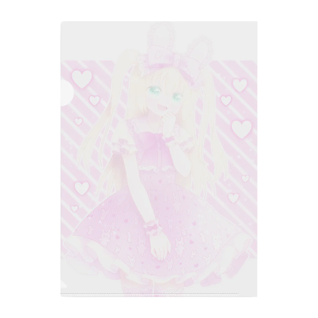 かわいいもののおみせ　いそぎんちゃくの💕🐰 Clear File Folder