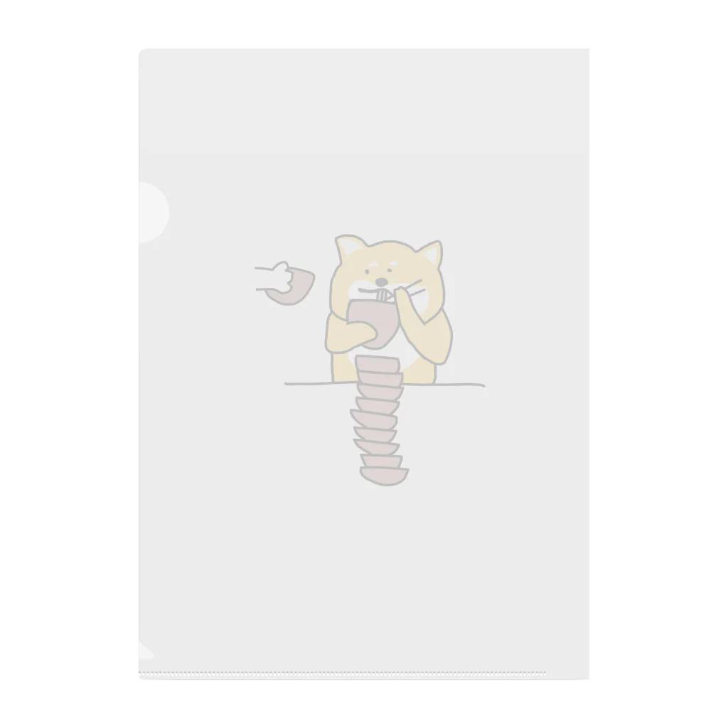 ＋Whimsyのわんこそば Clear File Folder