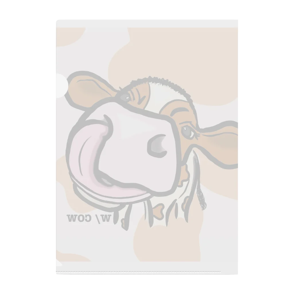 W/ COWの鼻ぺろ⭐︎ホルレッドちゃん Clear File Folder