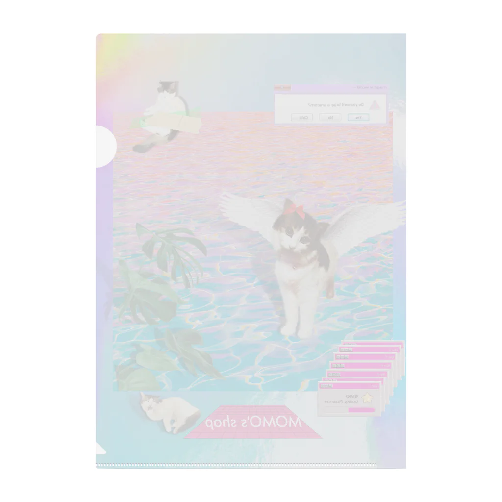 𝙈𝙊𝙈𝙊'𝙨 𝙎𝙝𝙤𝙥のvintage vaporwave Clear File Folder