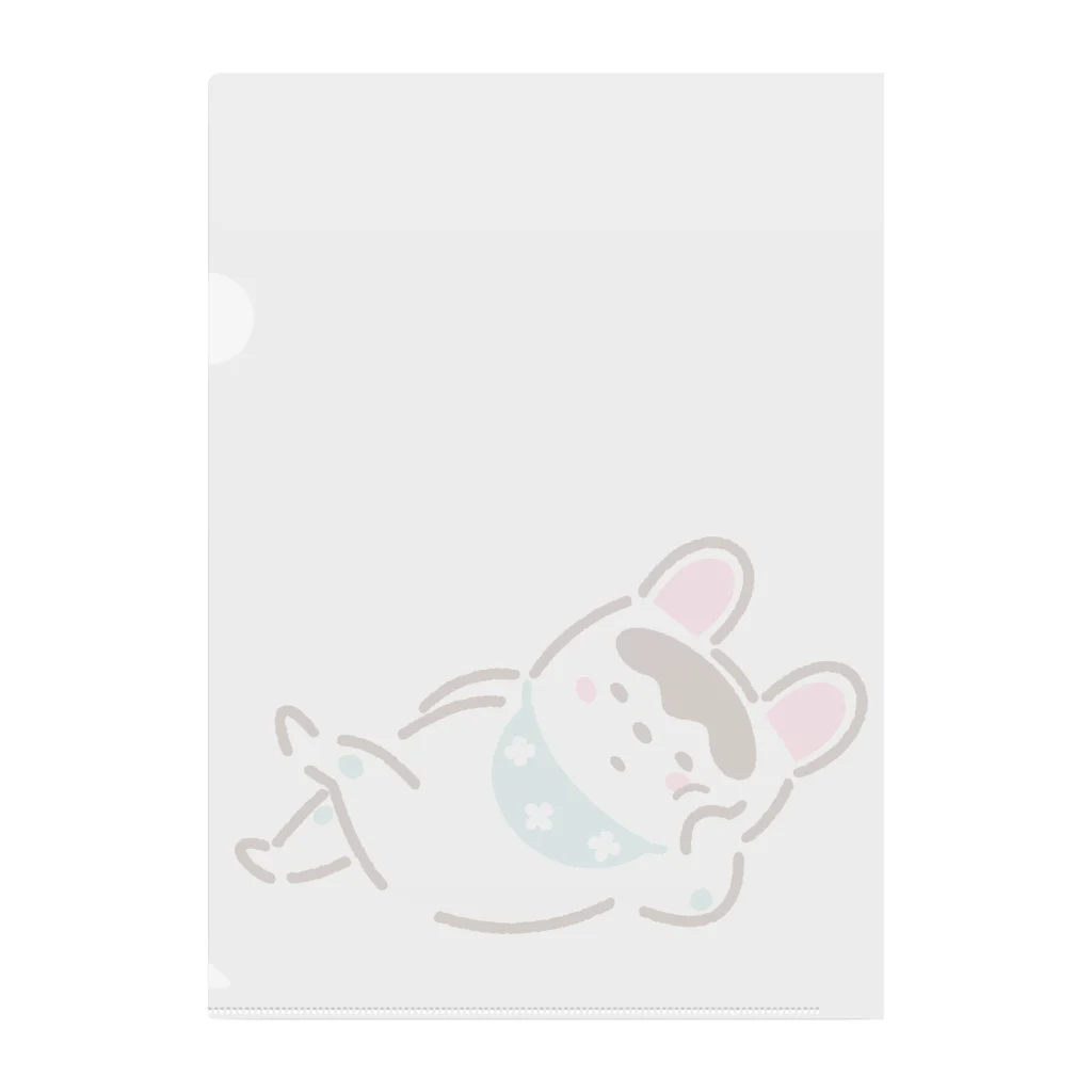 しまめのごろ寝いぬはりこ Clear File Folder