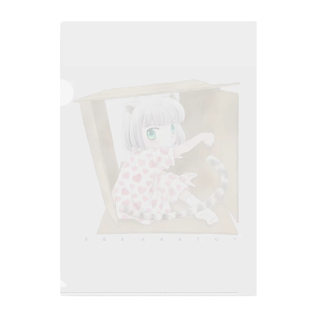 阿部ゆたかの箱ねこ Clear File Folder