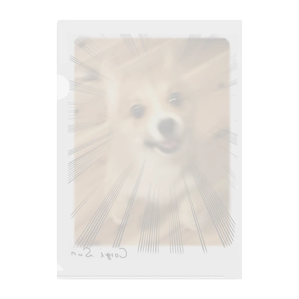 サンナナゴshopのコーギー犬　サンちゃん「あそぼ！！」 Clear File Folder