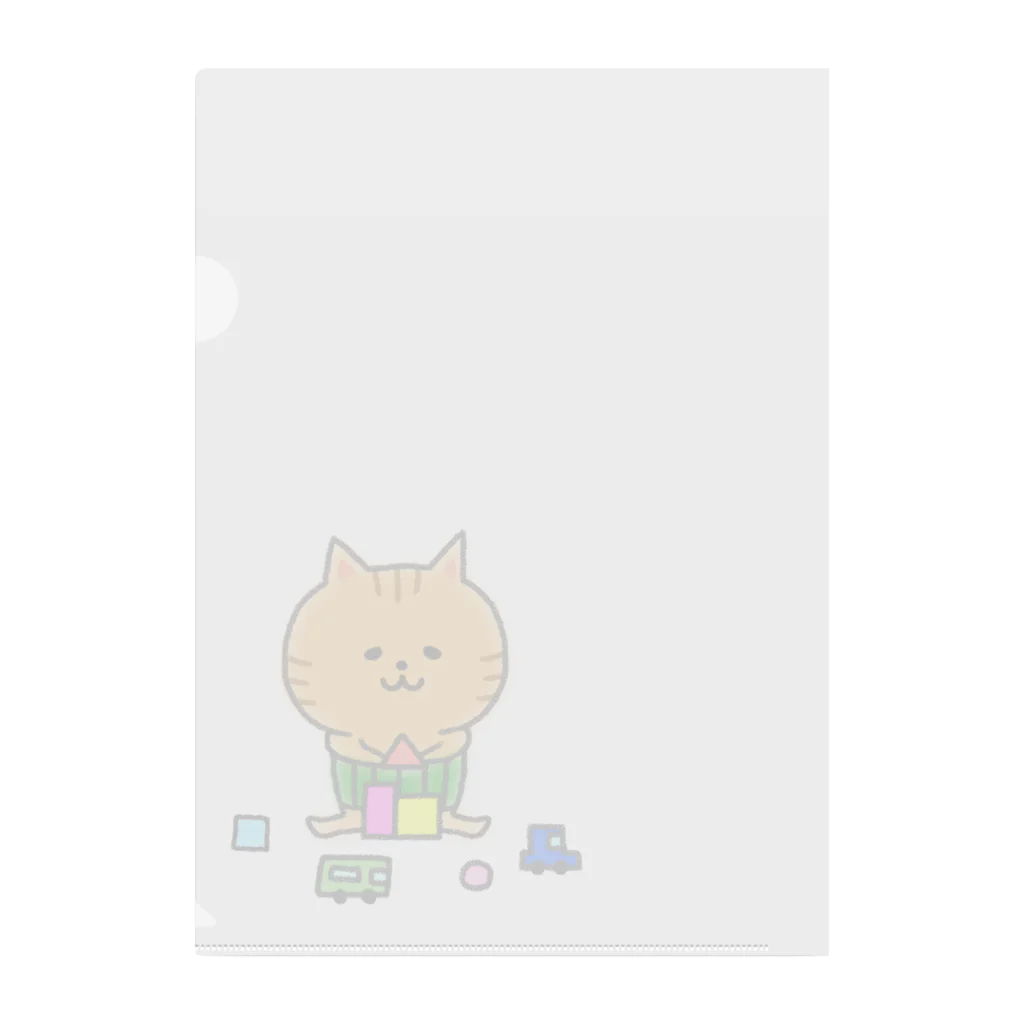 もちぱっちのはらまきにゃんこ Clear File Folder