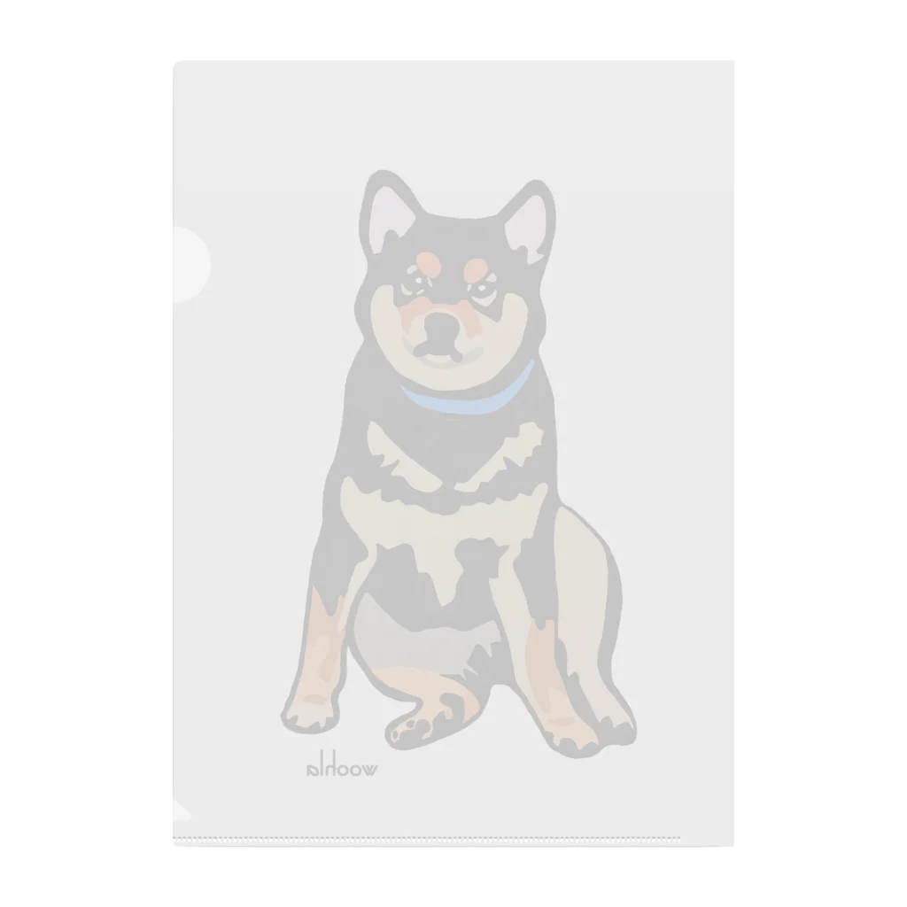 woohlaの縁側の柴犬 Clear File Folder