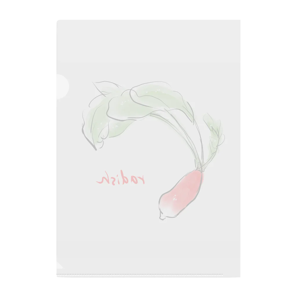 muiko'sのお野菜シリーズ♫ラディッシュ Clear File Folder