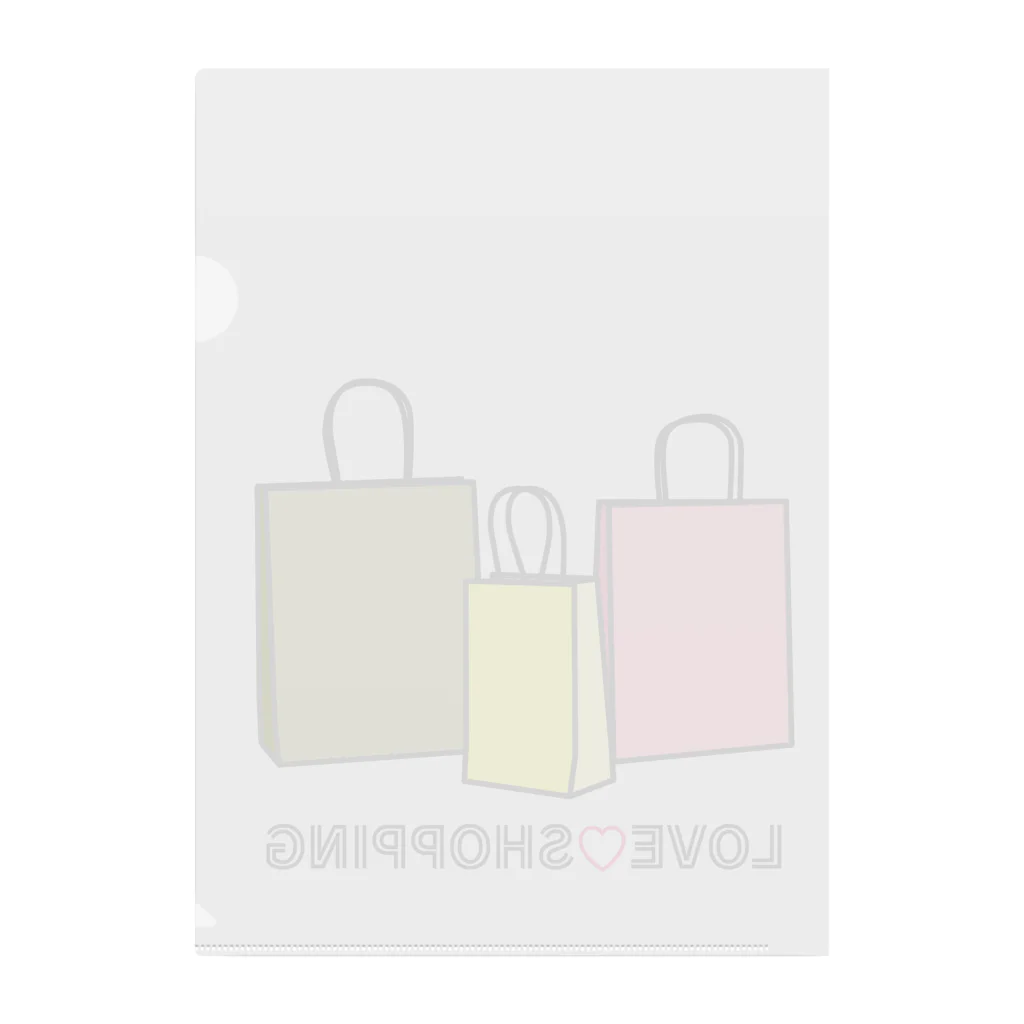 ヨープキャンが気になったの紙袋 LOVE SHOPPING Clear File Folder