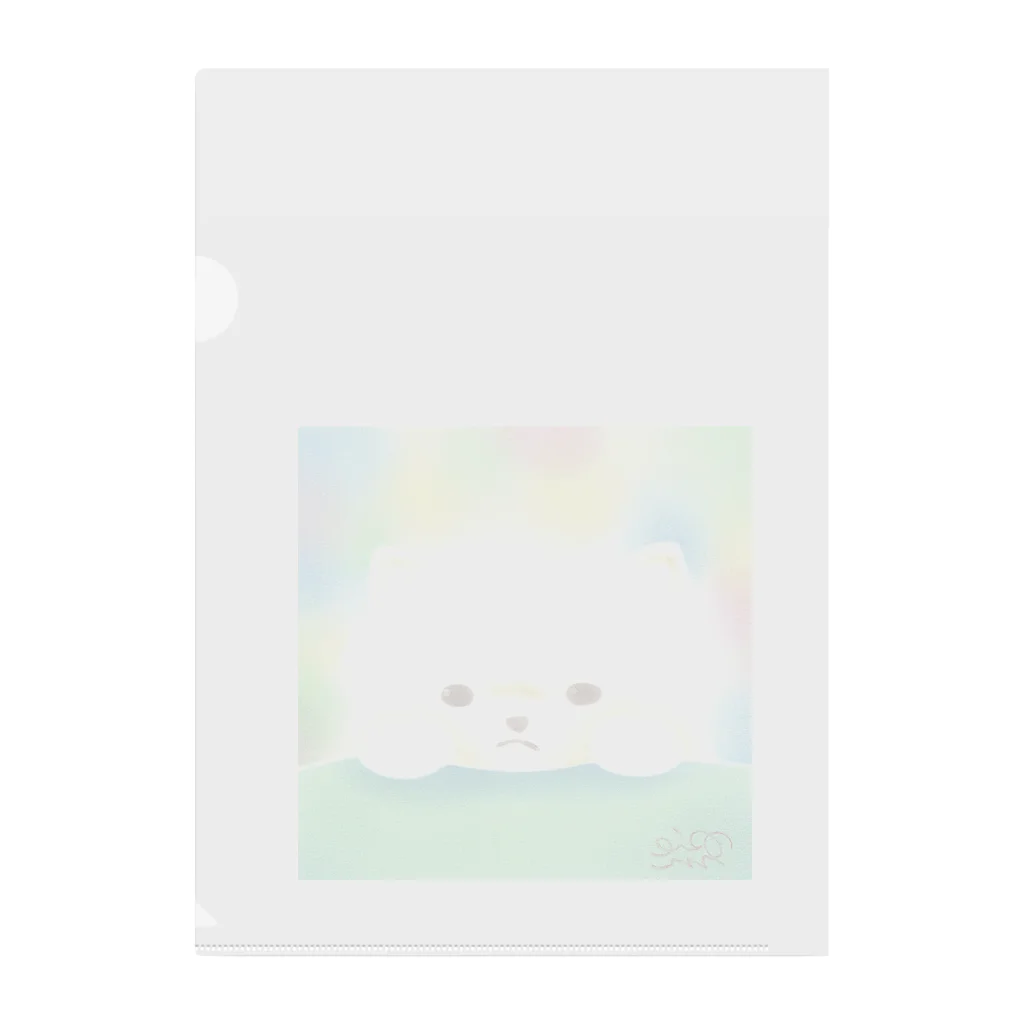 ミズノ リエ　グッズの「ふわふわわんこ」ミズノ リエ Clear File Folder