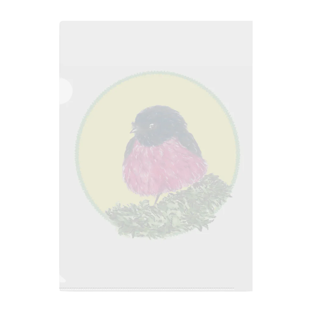 Nellyhime のアートのスズメ (Pink Robin) Clear File Folder