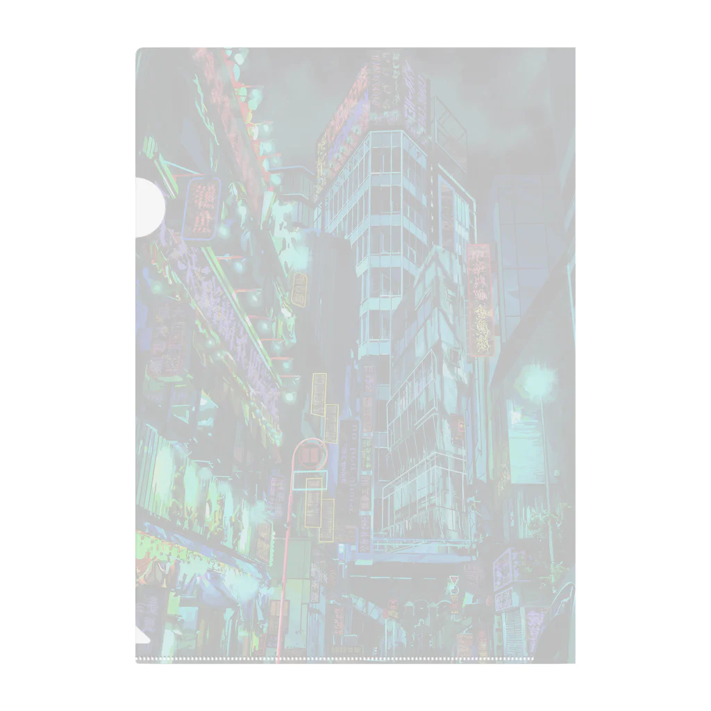 aero_acidのcyberpunk  tokyo Clear File Folder