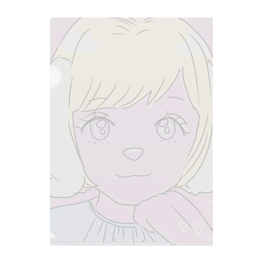 fupifupiのラブリーピンク　わんこちゃん Clear File Folder