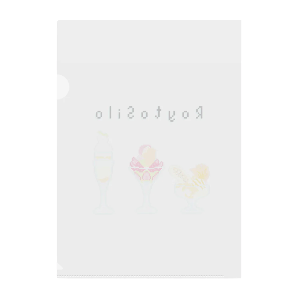 RoytoSilo🐧歌舞伎町 夜パフェ屋のロイトシロドットパフェ。 Clear File Folder