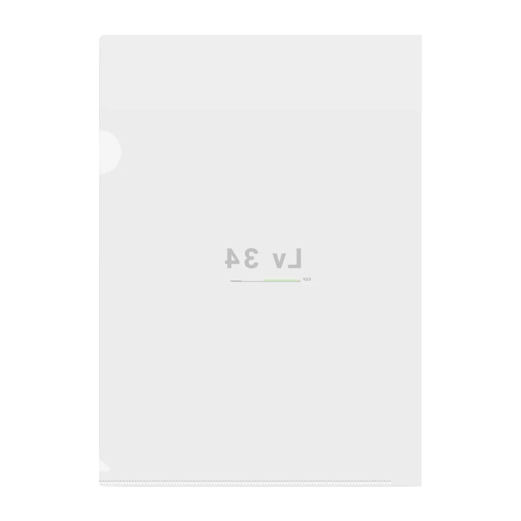 歯車デザインのレベル34 レベルアップ Clear File Folder