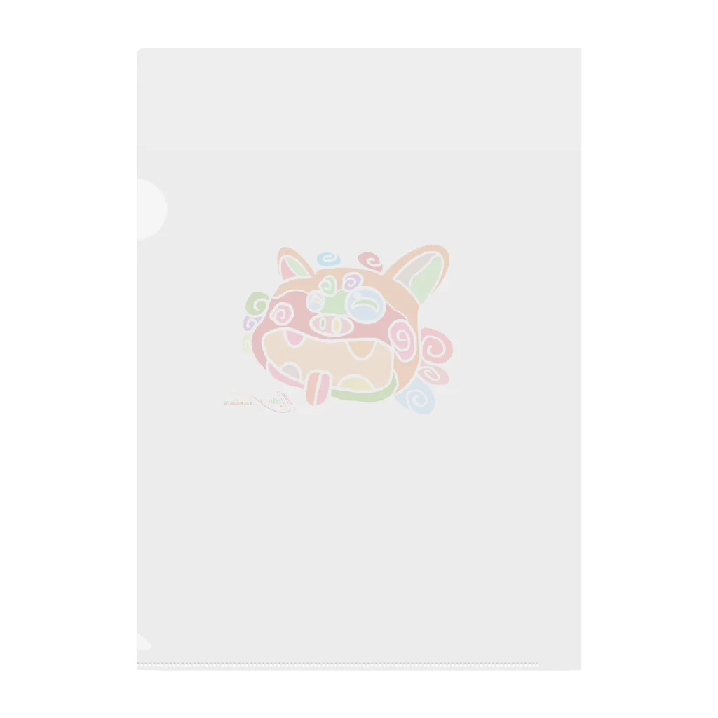 pinkpenguinのスマイルシーサー Clear File Folder