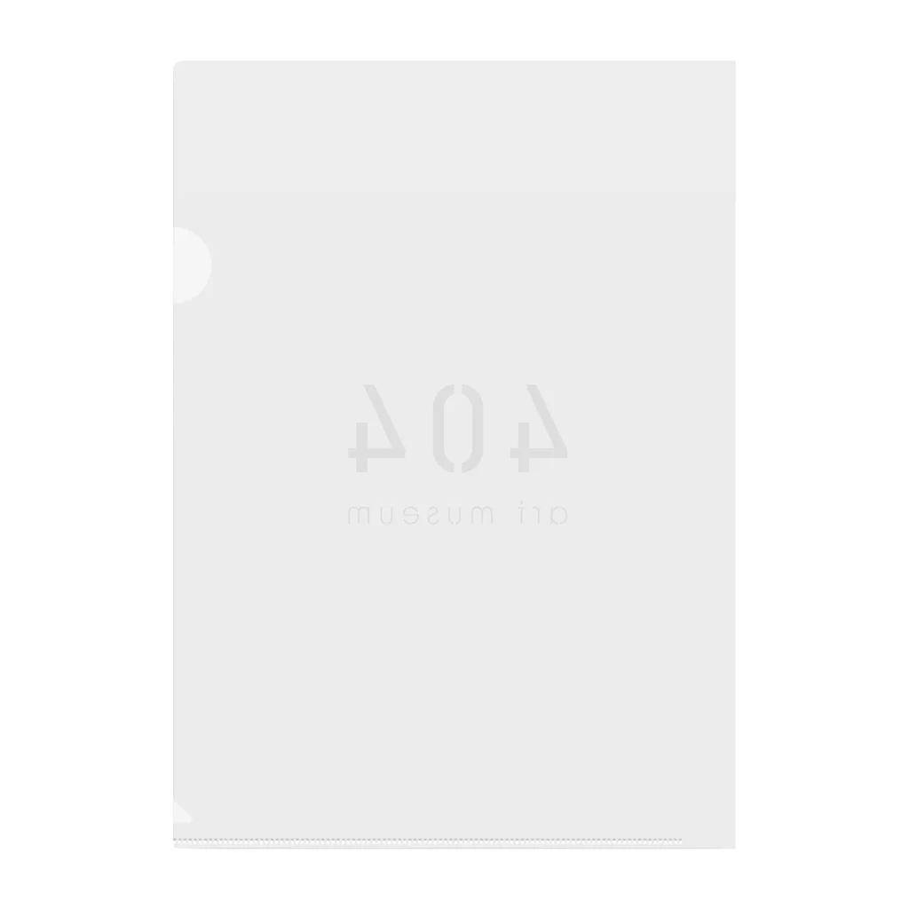 obakesenseiの404美術館ロゴ Clear File Folder