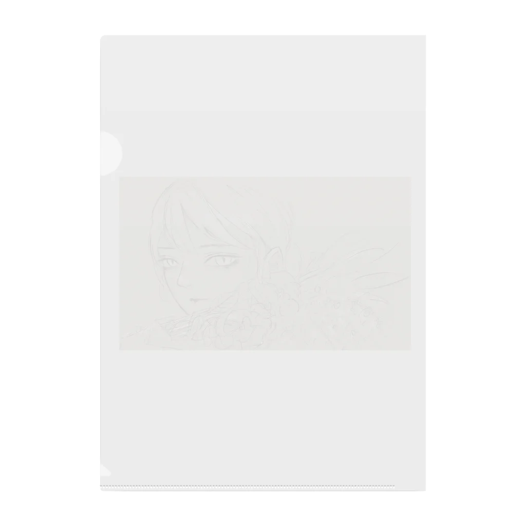 みちゃらし①号店の花 Clear File Folder