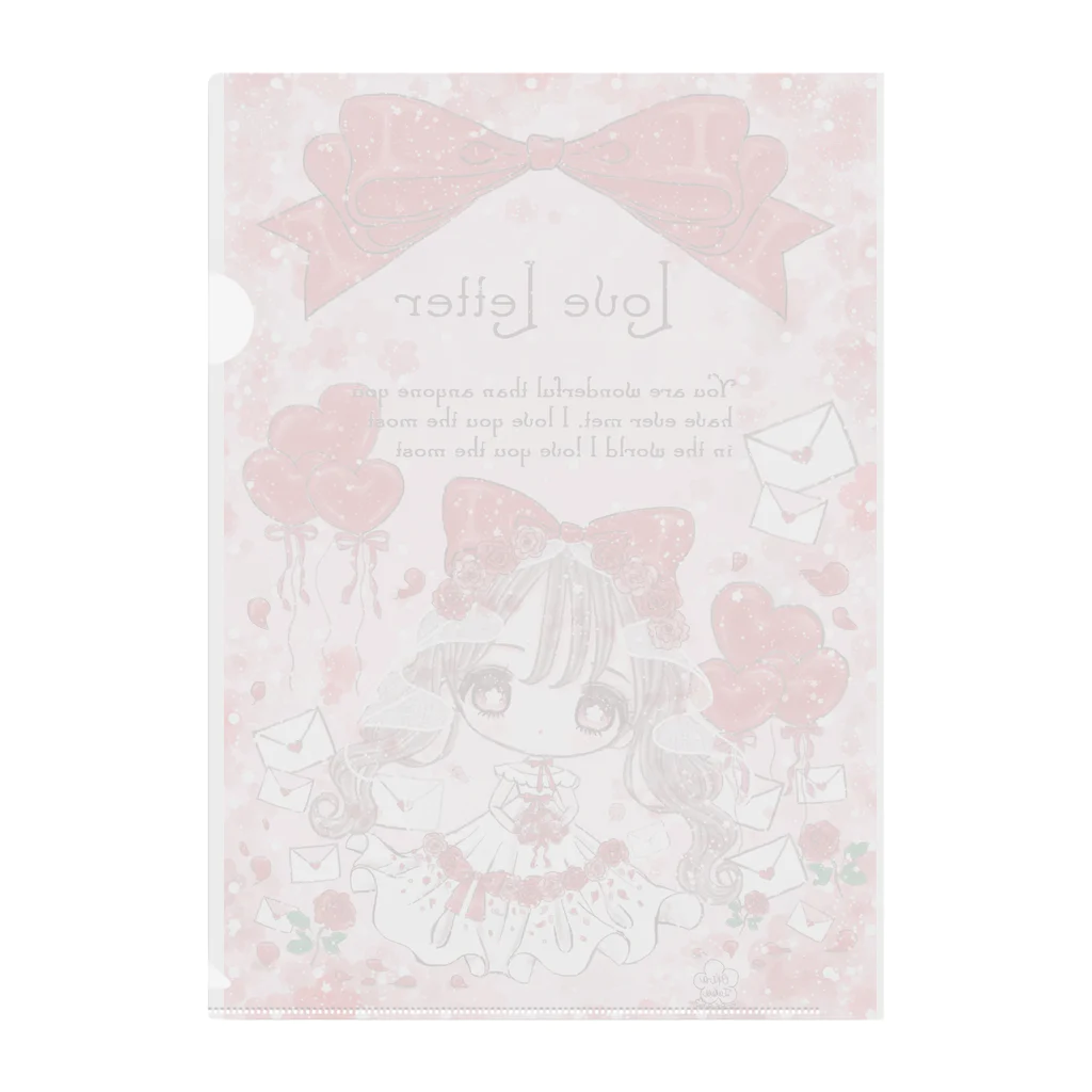 Okina dollのLoveletter Clear File Folder