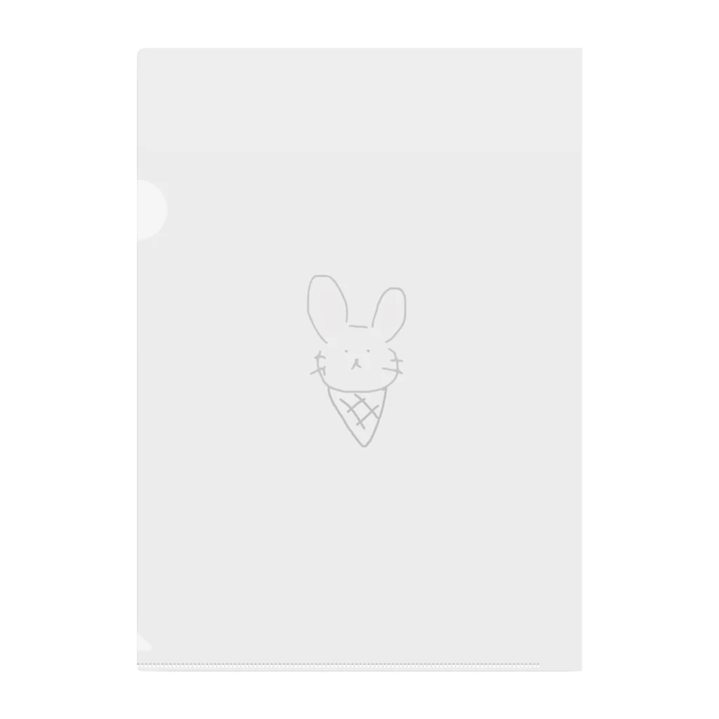 すのはらのうさぎアイス Clear File Folder