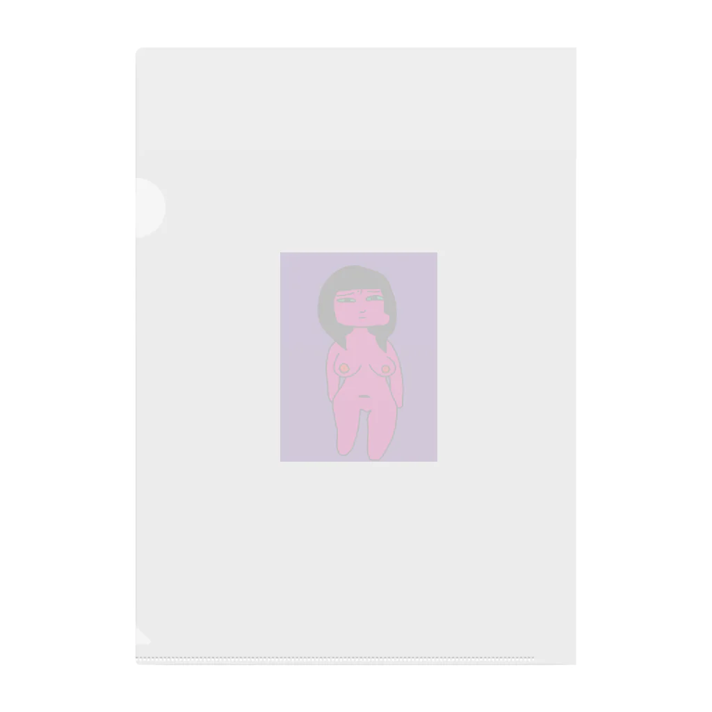 3P両論の平成土偶肥満女 Clear File Folder