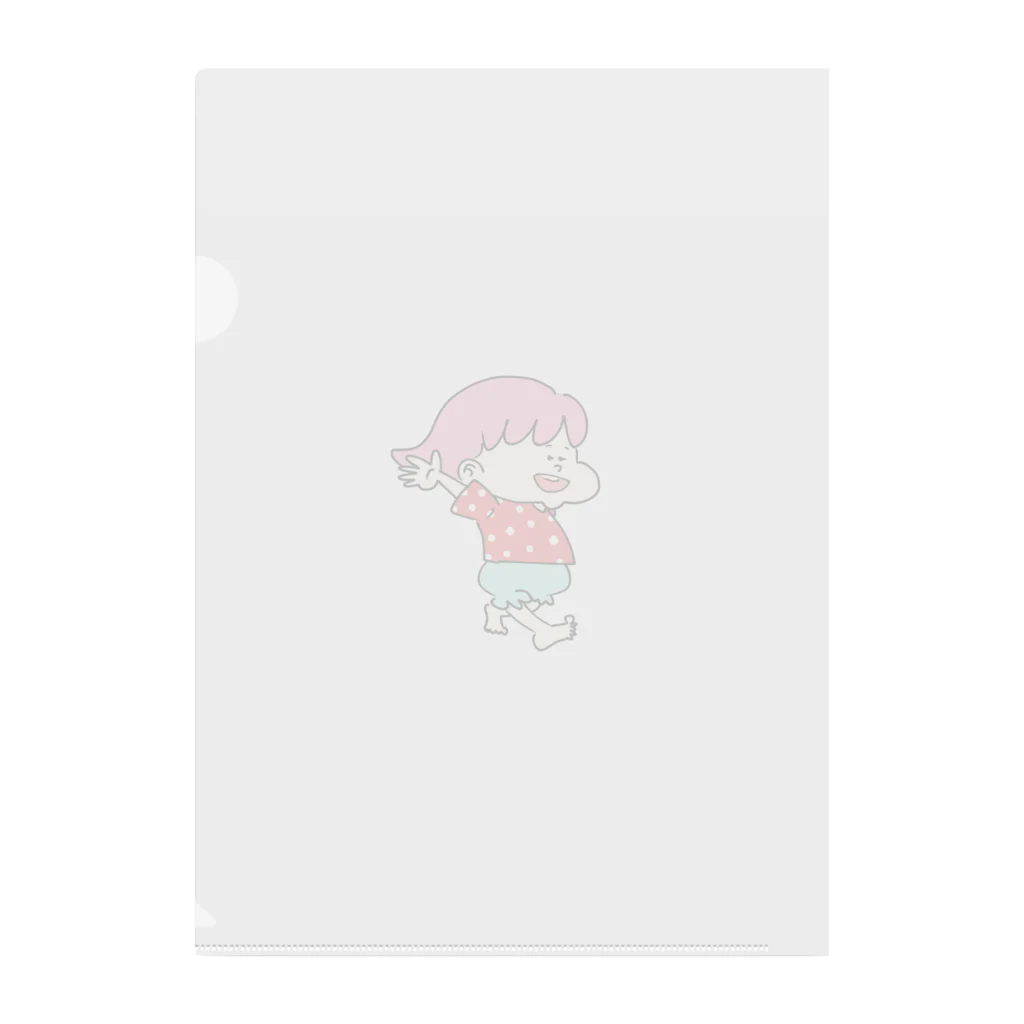 かまねりショップの走る子ちゃん Clear File Folder