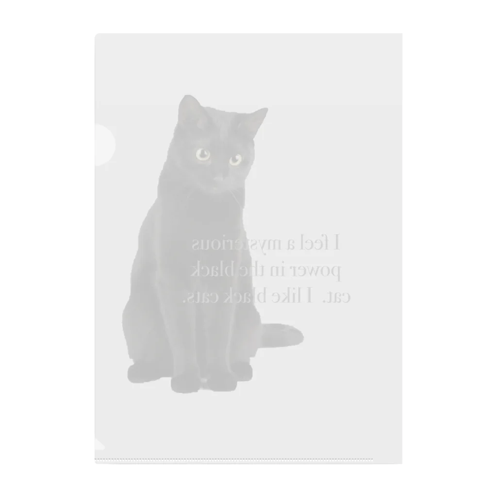 サバミケ、茶トラ、鍵しっぽ。の黒猫大好き Clear File Folder