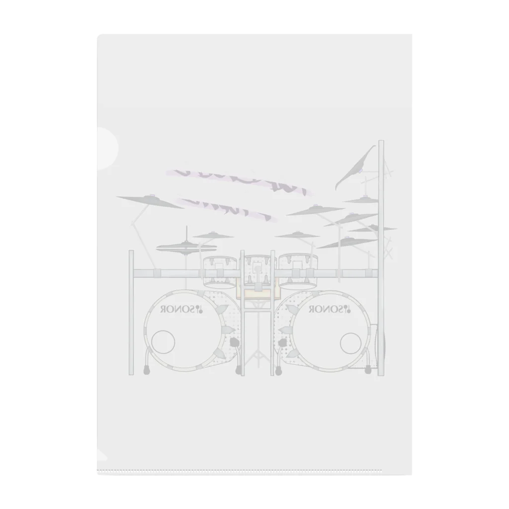 TAKERUNshop”takerock″のTAKERUNDrums Black Clear File Folder