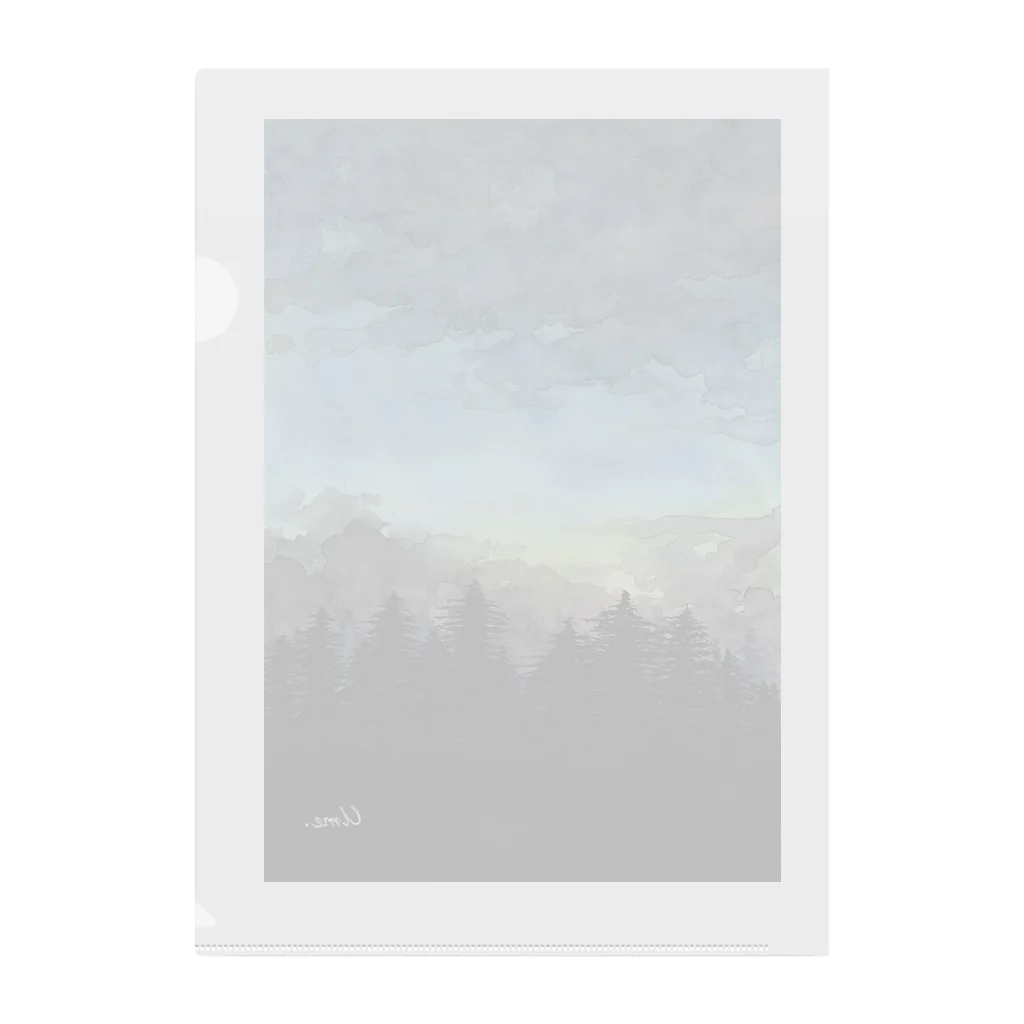 雨音屋の静かな夕べ Clear File Folder