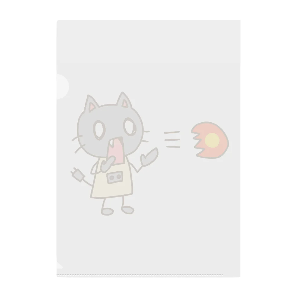 白米のオトモのメカっぽいねこ Clear File Folder