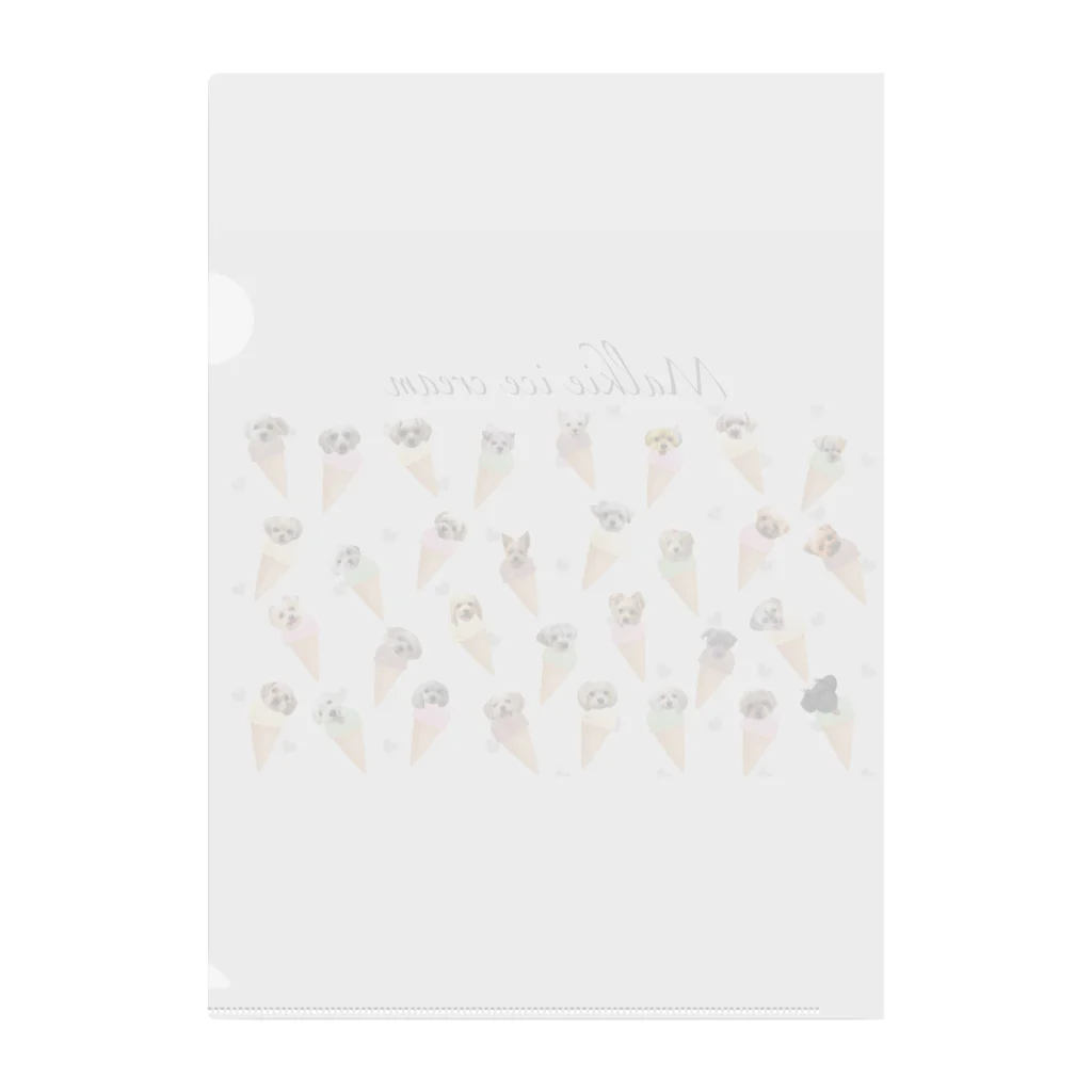 LiLunaのマルキーアイスクリーム Clear File Folder