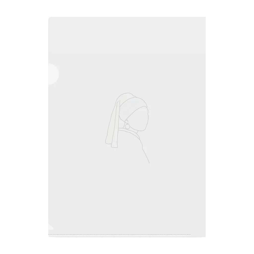 rabbiの【 カラー 】 青いターバンの少女 - girl with a pearl earring Clear File Folder