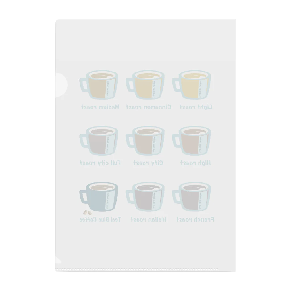 Teal Blue CoffeeのRoasted coffee Clear File Folder