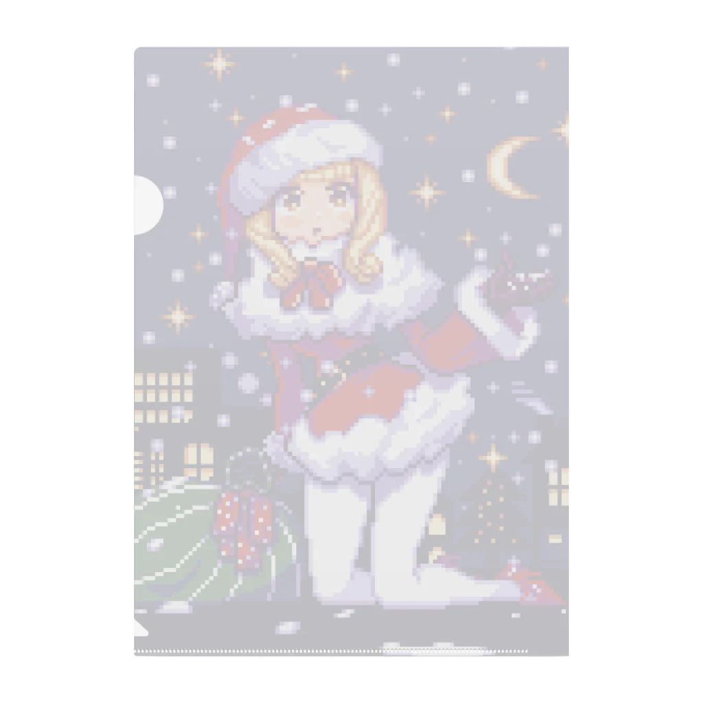 神月秋丸(KamizukiAkimaru)の【ドット絵】クリスマスガール Clear File Folder