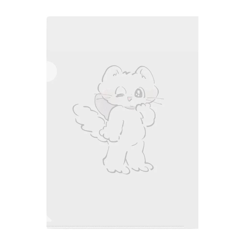 猫のあいさつの猫のウインク Clear File Folder