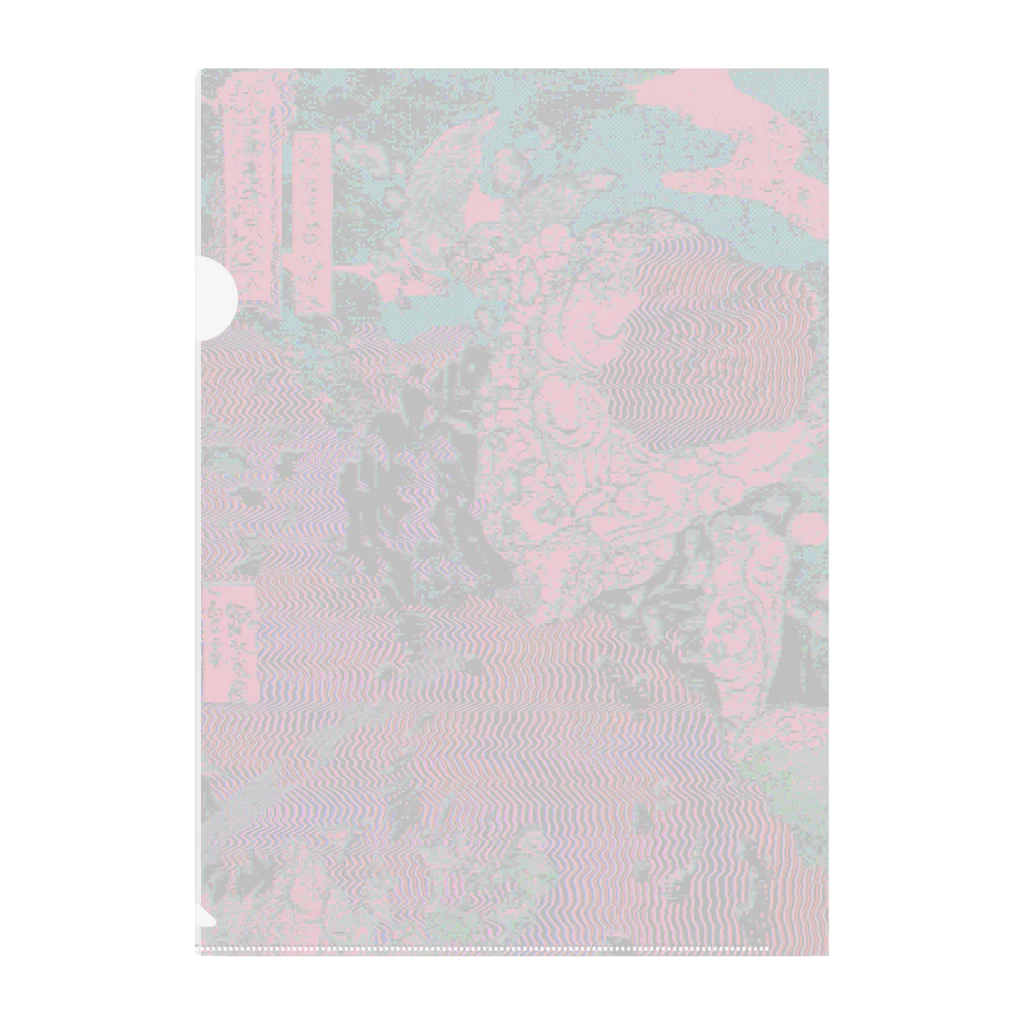 KIKI DOURAKUのGLITCH-武者UKIYOE Clear File Folder