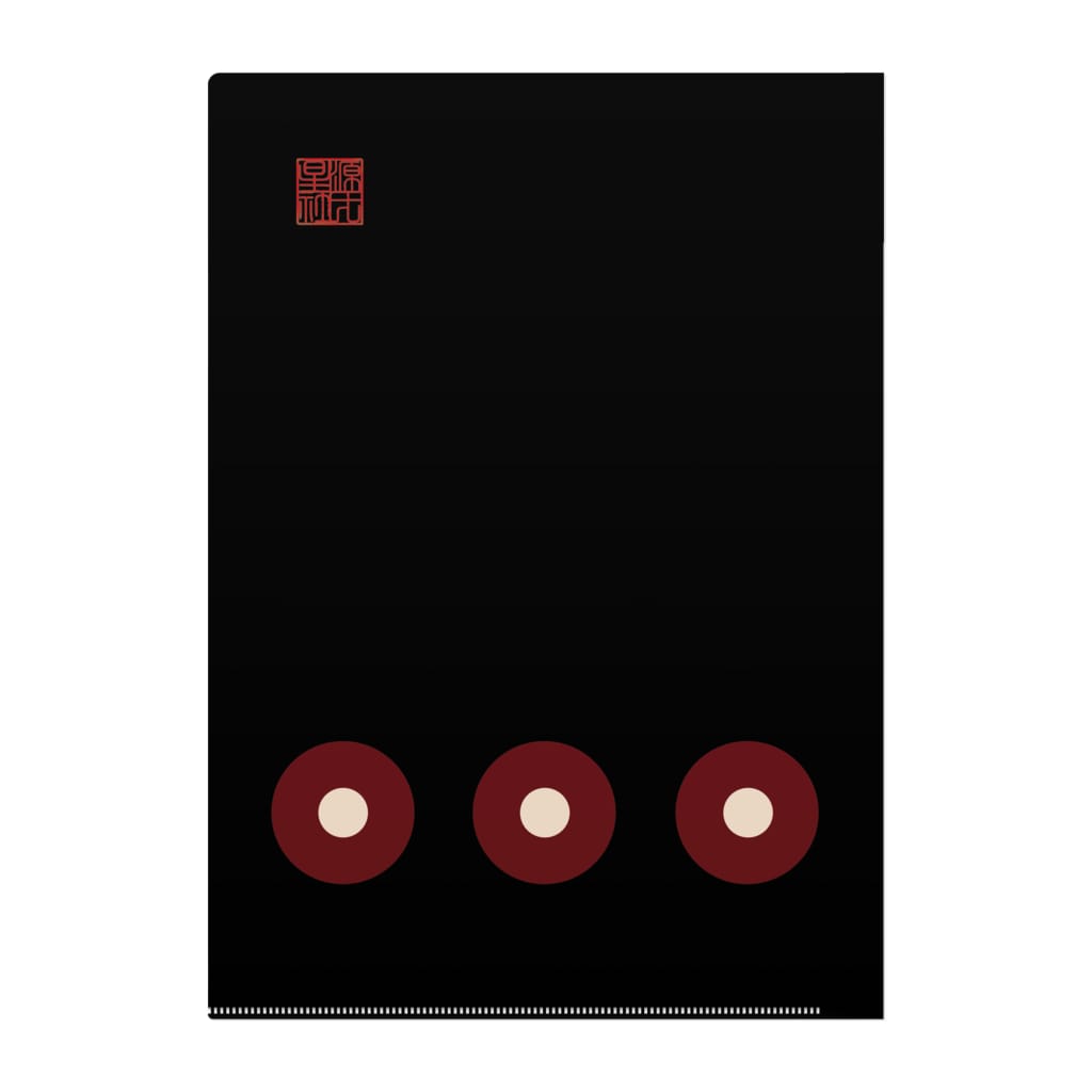 Rigelの蛇目紋黒羅紗陣羽織柄 Clear File Folder