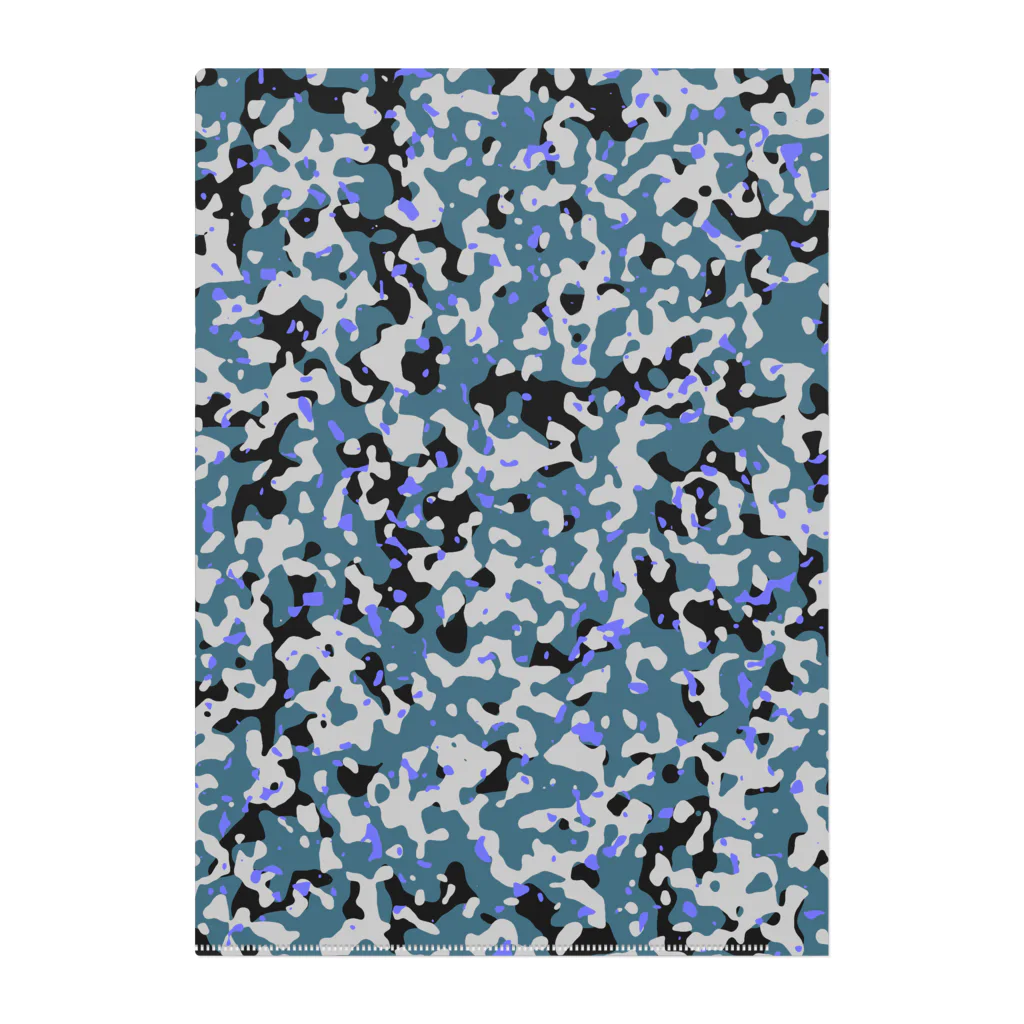 Military Casual LittleJoke のCamo AGR Blue アグレッサー迷彩 青色 Clear File Folder