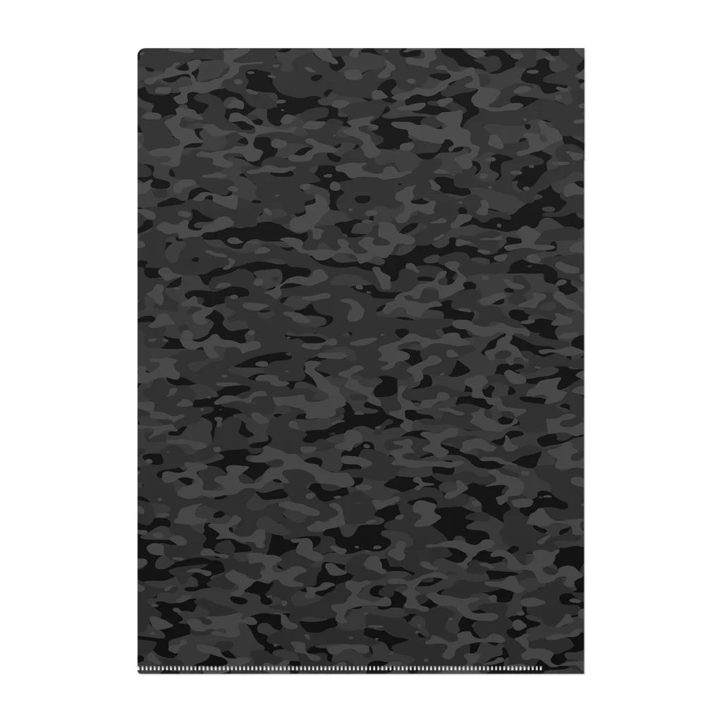 Military Casual LittleJoke のCasualCamo Black カジュアル迷彩 黒色 サバゲー装備 Clear File Folder