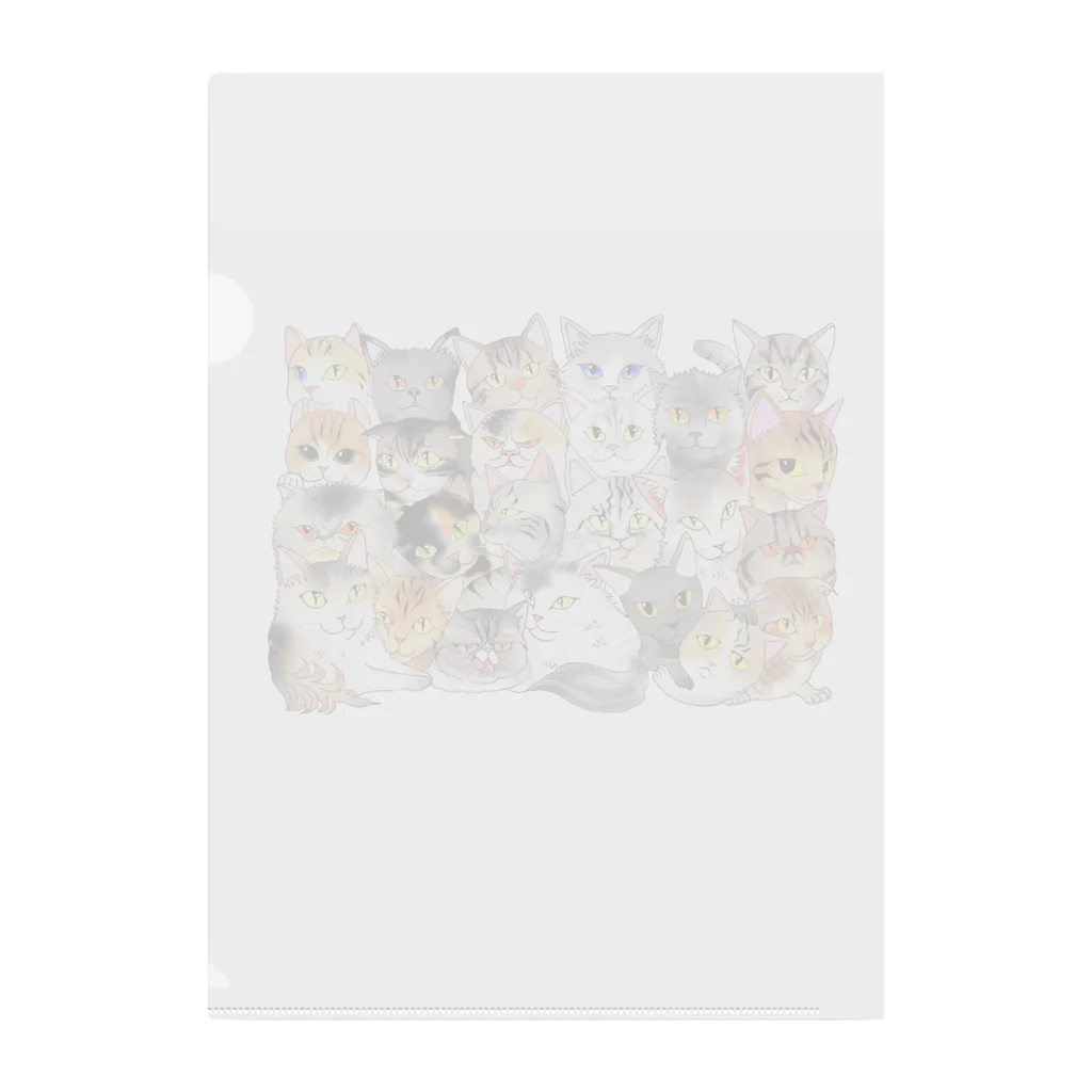 猫カフェにあにゃあグッズショップの猫カフェにあにゃあの愉快な仲間達 Clear File Folder