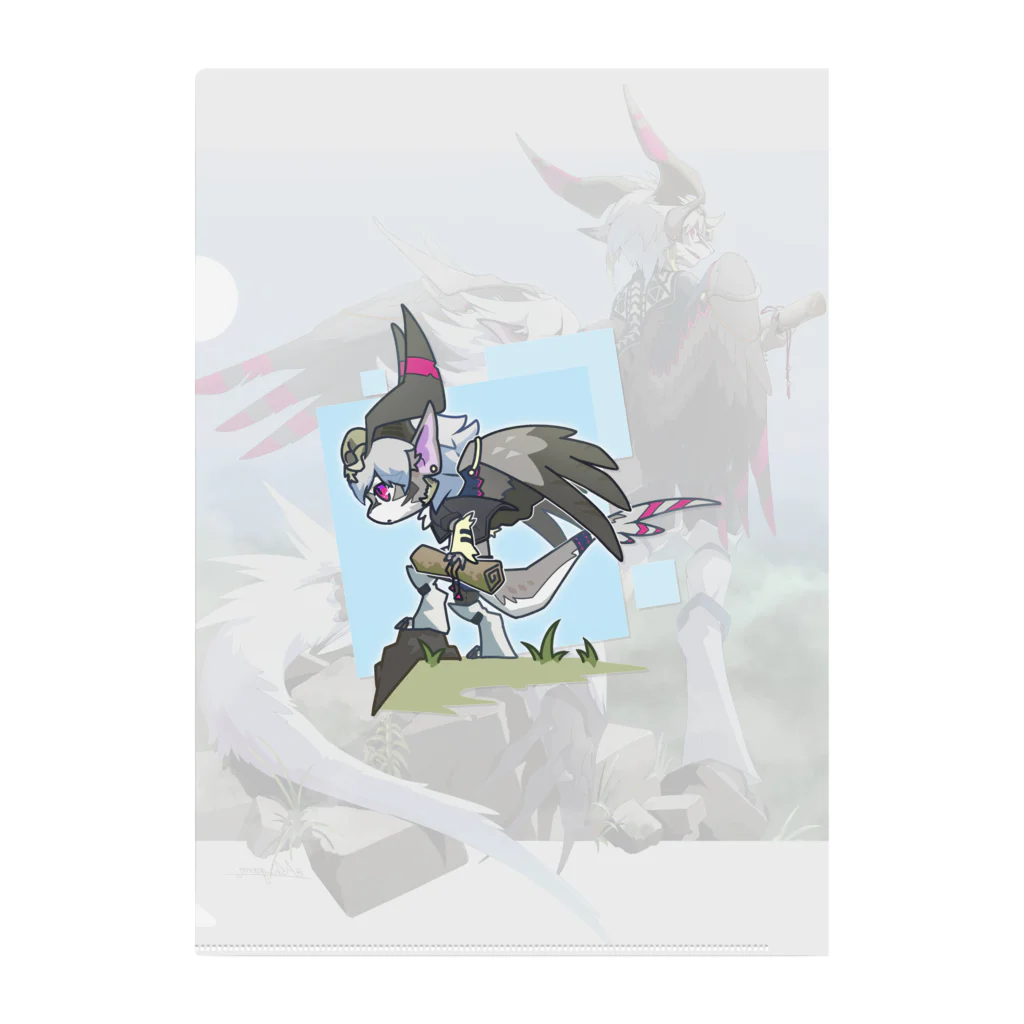 🦴骨野アッシュ🦴の竜人〈ふたり〉 Clear File Folder