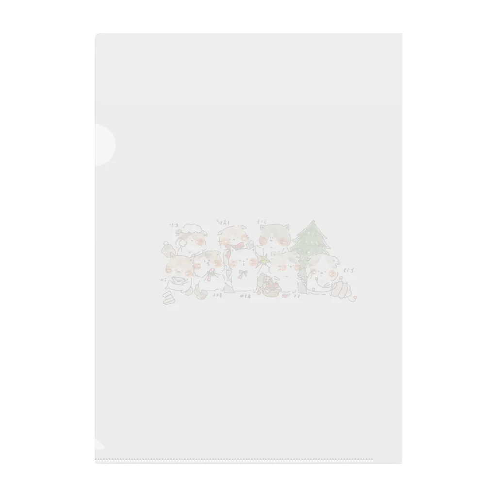 neko no onomatopéeのチームクリスマスツリー Clear File Folder