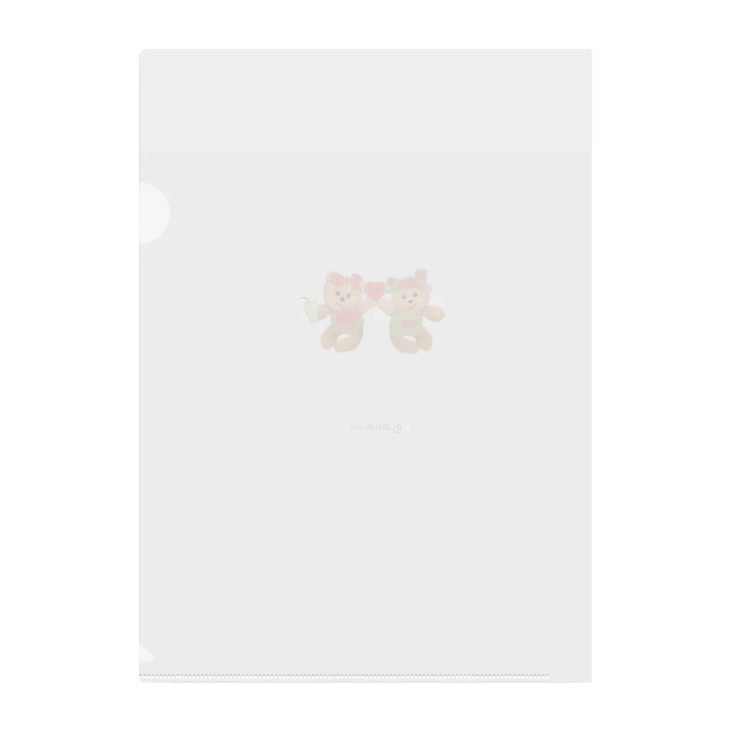 mmm.oe /モエモエモエ雑貨店の🍉と🧸🧸 Clear File Folder