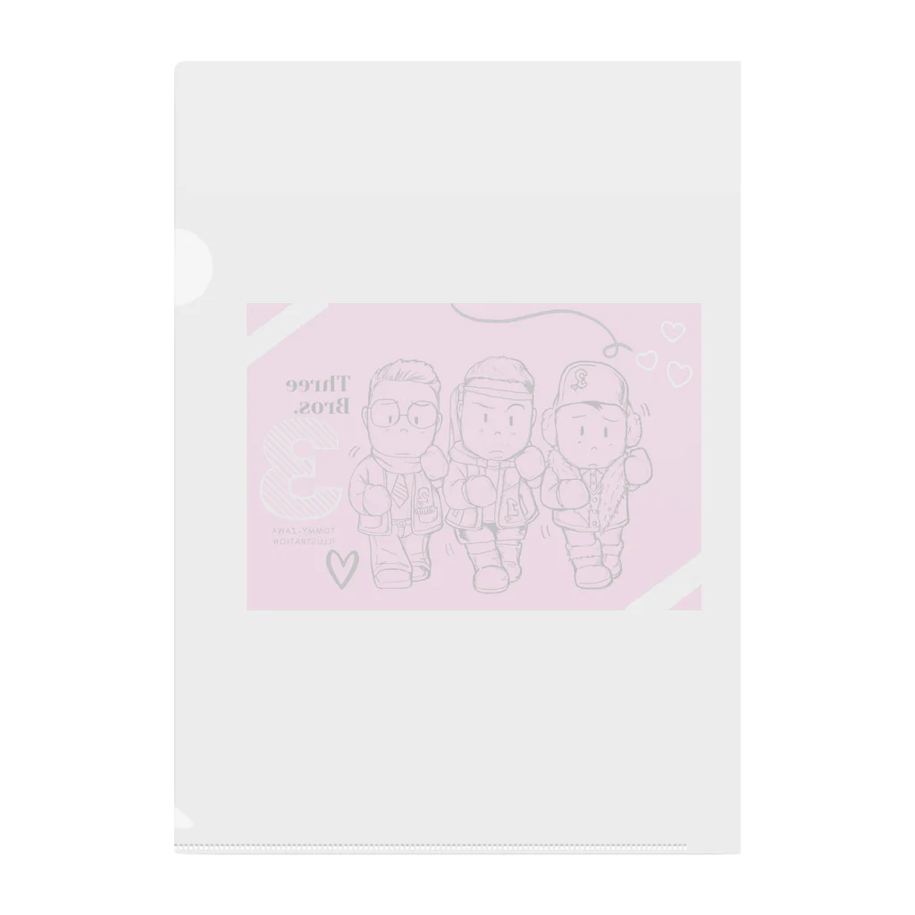 TOMMY★☆ZAWA　ILLUSTRATIONのLOVELY 3兄弟 Clear File Folder