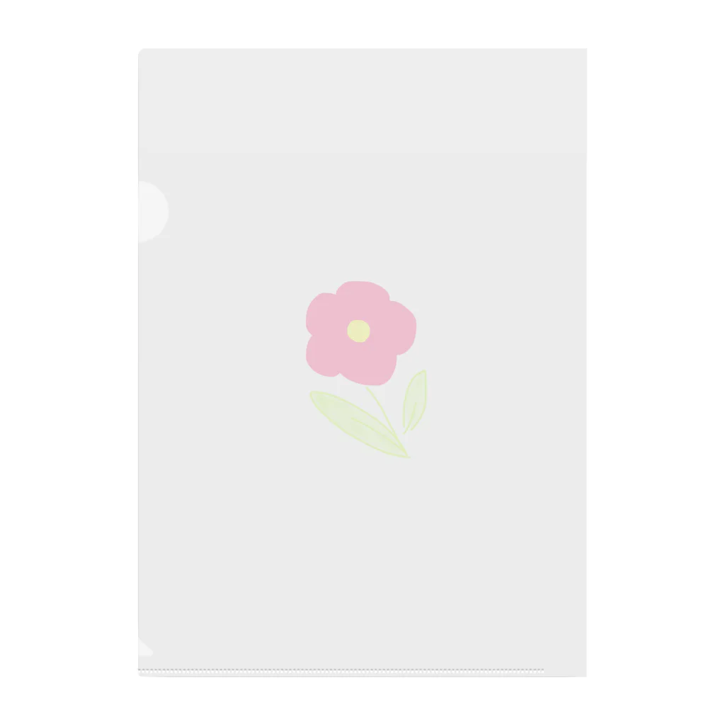 RIBBONSのお花（カラフル） クリアファイル