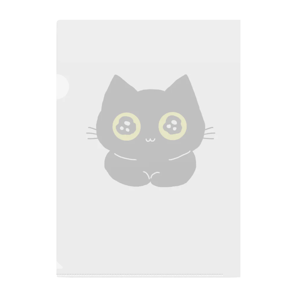 ねこねこねこ！のあざといくろねこ　大きめ Clear File Folder