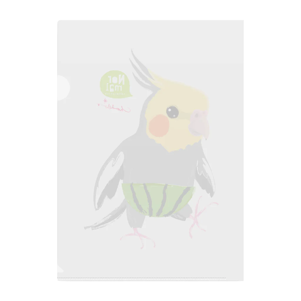 LittleLoroのノーマルオカメインコ スイカパンツ Clear File Folder