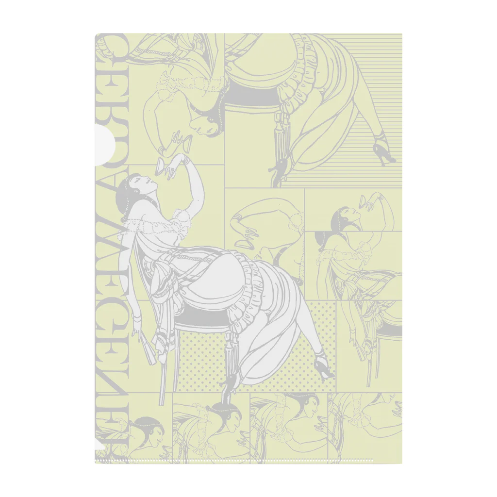 Cordelia　SUZURI分室のGERDA "Collage yellow" Clear File Folder