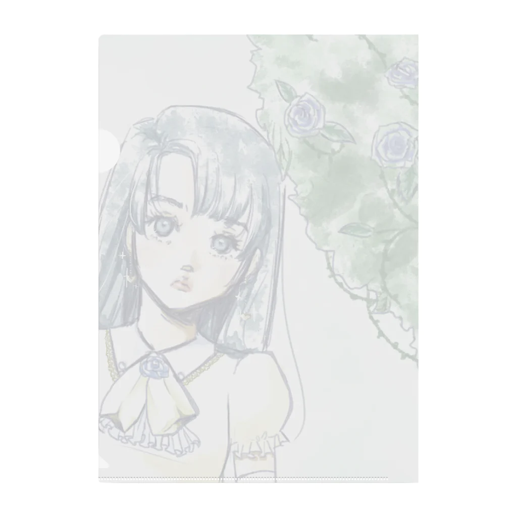 underBOZE.comの青薔薇と少女 Clear File Folder